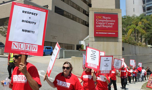 Sodexo workers rally for a fair contract.