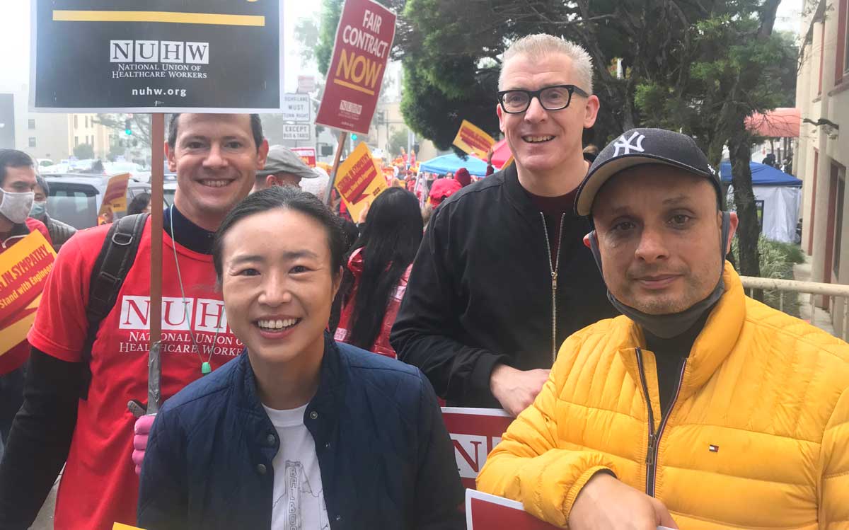 NUHW members with SF Supervisor Connie Chan